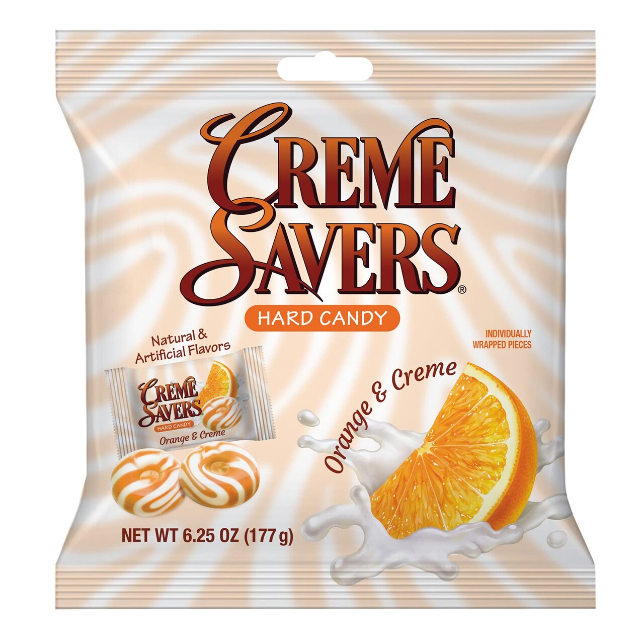 Orange and Creme Hard Candy | The Taste of Fresh Orange Swirled in Rich Cream (Case of 12)
